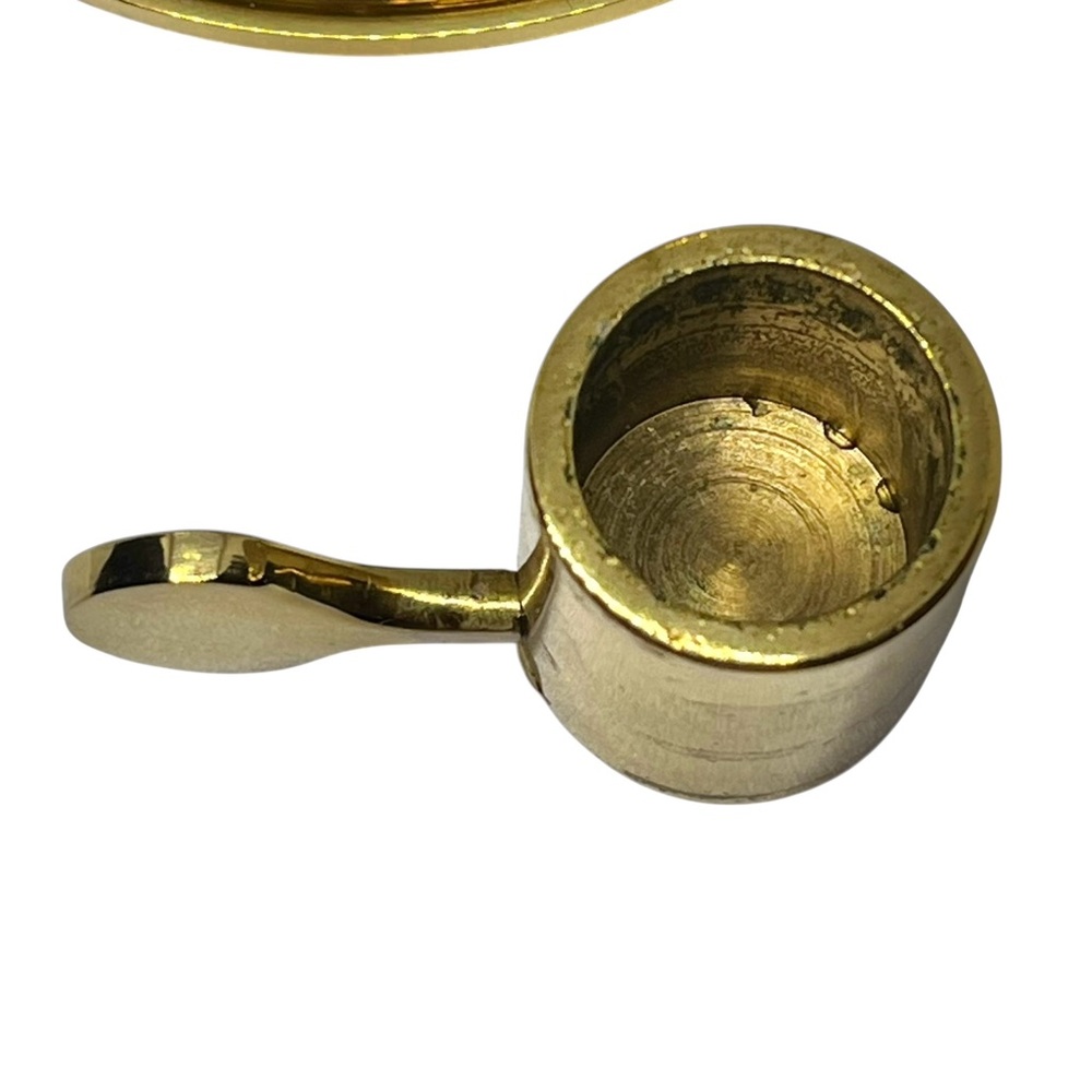 Vintage Spiral Adjustable Gold Plated Brass Candle Stick Holder Mid Century 4” - Picture 4 of 10